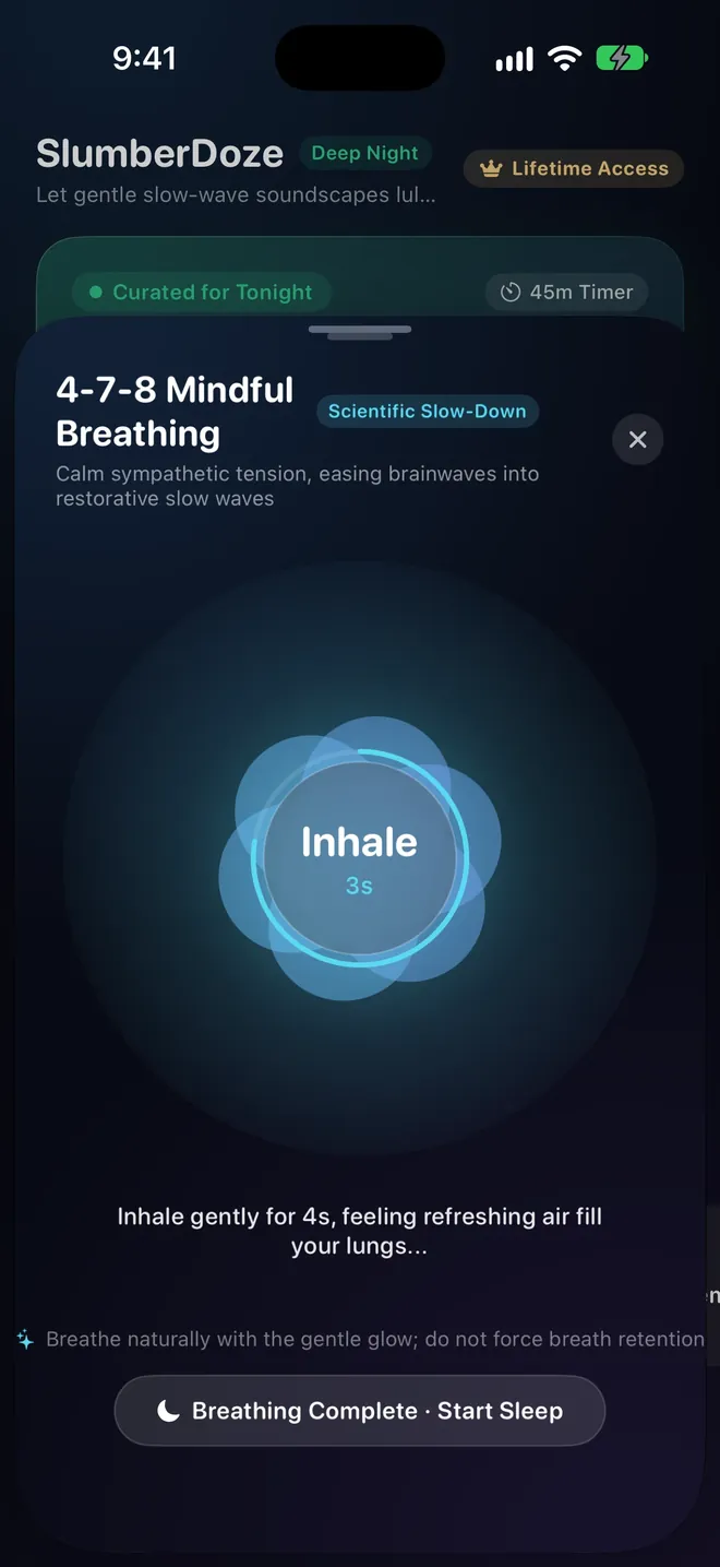 Guided breathing